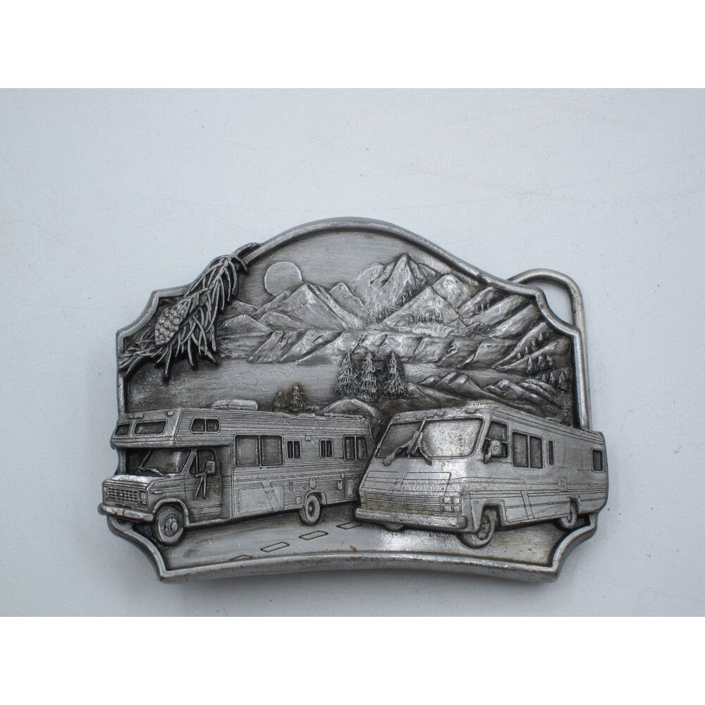 1987 RV Camper Motorhome Belt Buckle by Siskiyou Buckle William Oregon